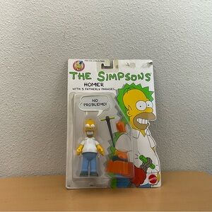 The Simpsons 4.5" Homer Action Figure with 5 Fatherly Phrases 1990 Mattel